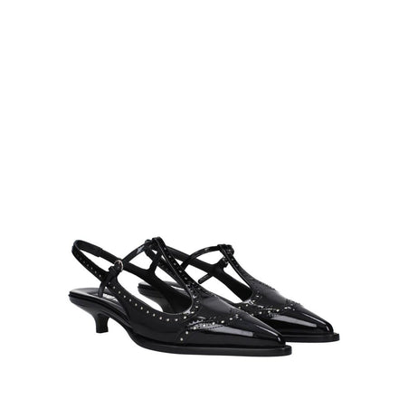 Miu Miu Black Mid Heel Pumps