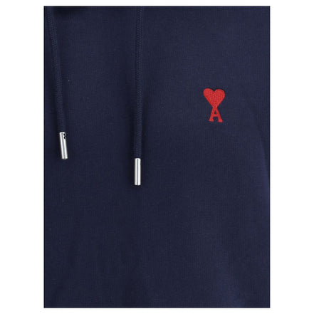 Ami Paris Blue Cotton Sweatshirt