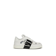 Valentino Garavani Sneakers Basse in Pelle di Vitello Bianca Bos Taurus