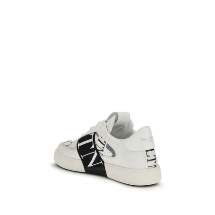 Valentino Garavani Sneakers Basse in Pelle di Vitello Bianca Bos Taurus