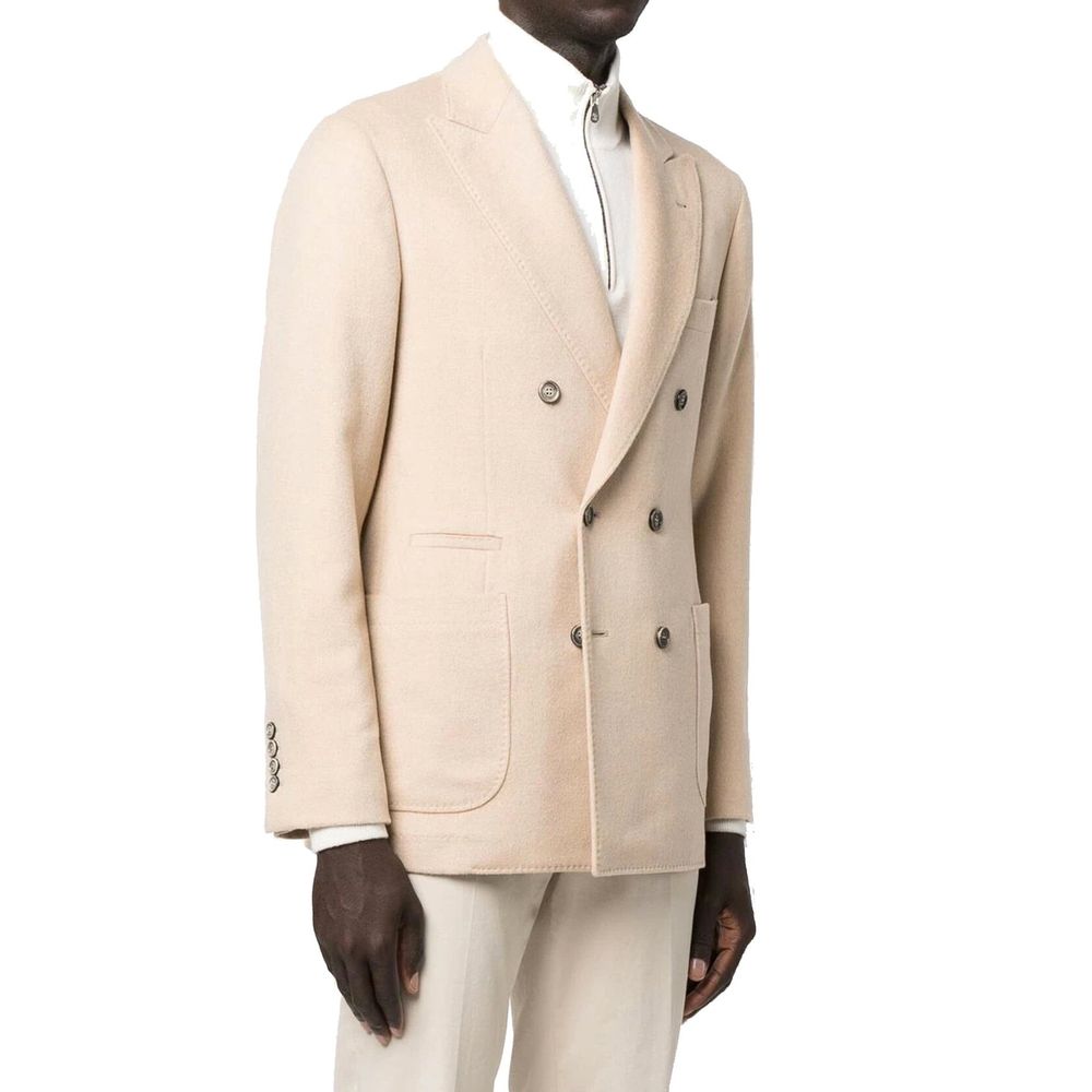 Cappotto Brunello Cucinelli in Lana Beige
