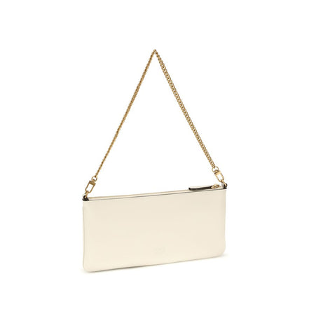 PINKO White Logo Chain Shoulder Bag