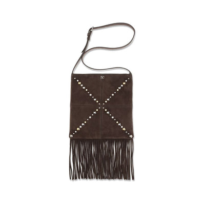 Valentino Garavani Brown Calf Leather Shoulder Bag