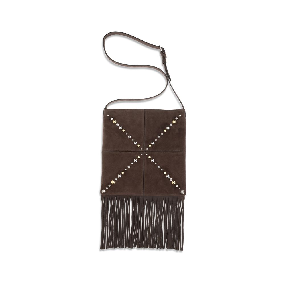 Valentino Garavani Brown Calf Leather Shoulder Bag