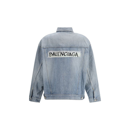 Veste en jean en coton bleu Balenciaga