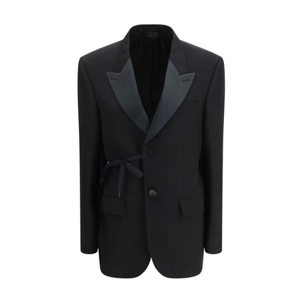 Manteau noir en laine Balenciaga