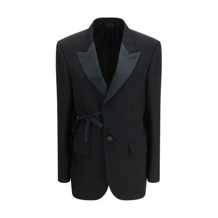 Manteau noir en laine Balenciaga