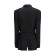 Manteau noir en laine Balenciaga