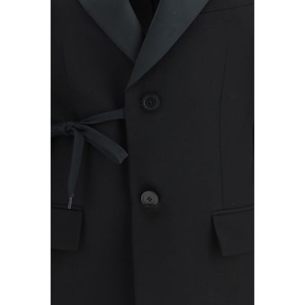 Manteau noir en laine Balenciaga