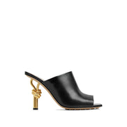 Mules in pelle di agnello nera Bottega Veneta