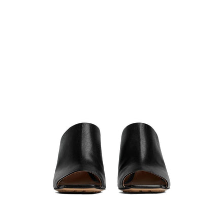 Bottega Veneta Black Leather Mules