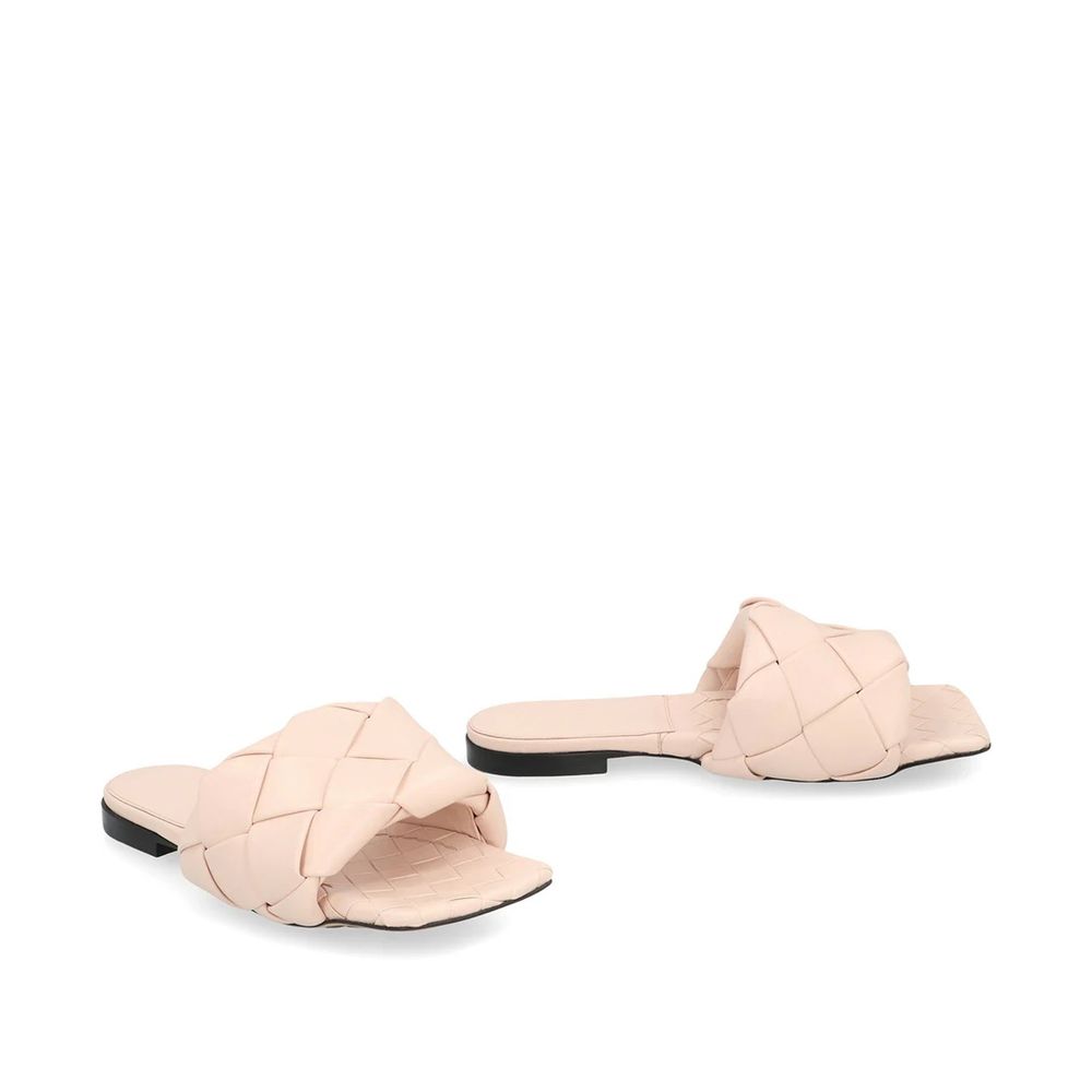 Sandales plates en cuir multicolore Bottega Veneta