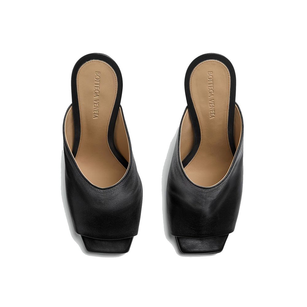 Mules in pelle di agnello nera Bottega Veneta