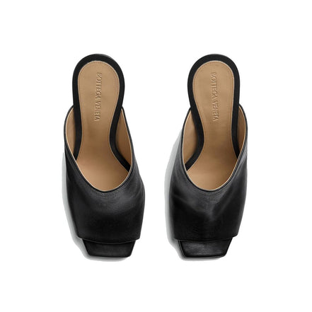 Mules in pelle di agnello nera Bottega Veneta
