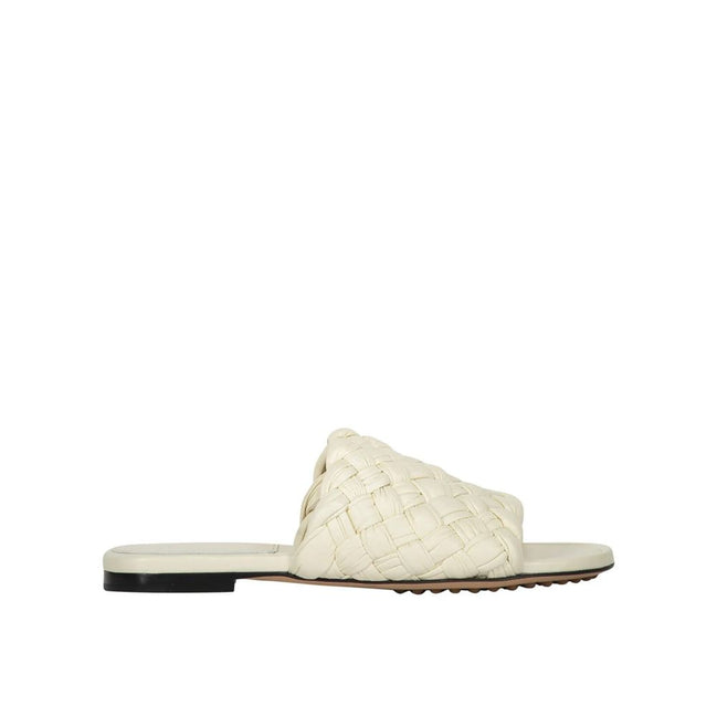 Mules Bottega Veneta in pelle di agnello bianca