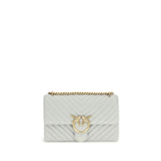 PINKO Gray Love One Classic Shoulder Bag