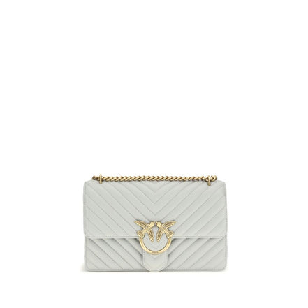 PINKO Gray Love One Classic Shoulder Bag