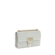 PINKO Gray Love One Classic Shoulder Bag