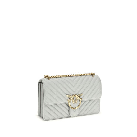 PINKO Gray Love One Classic Shoulder Bag