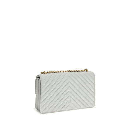 PINKO Gray Love One Classic Shoulder Bag