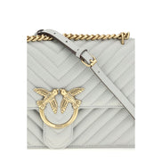 PINKO Gray Love One Classic Shoulder Bag