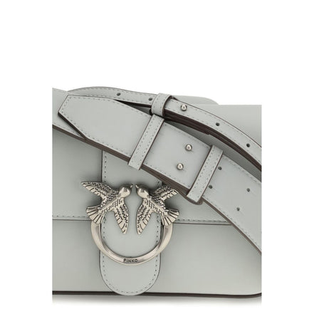 PINKO Gray Mini Love Shoulder Bag