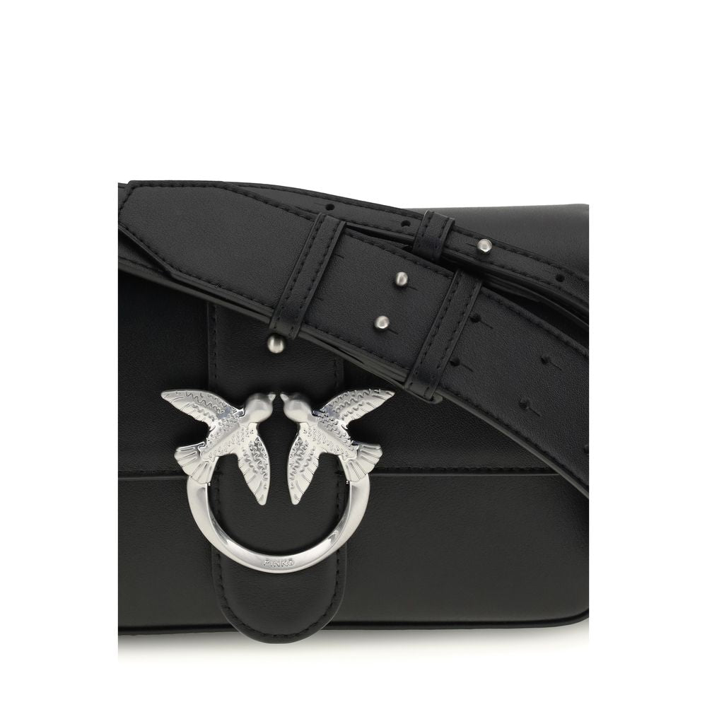 PINKO Black Mini Love Shoulder Bag