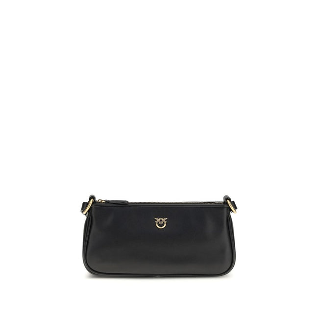 PINKO Black Half Moon Shoulder Bag