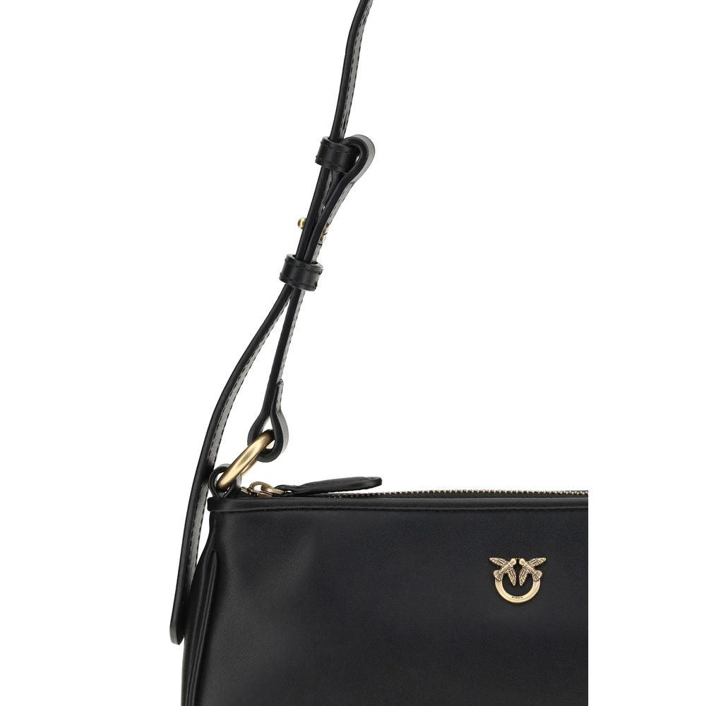 PINKO Black Half Moon Shoulder Bag