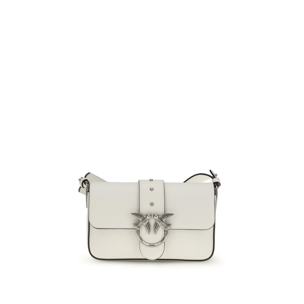 PINKO White Mini Love Shoulder Bag