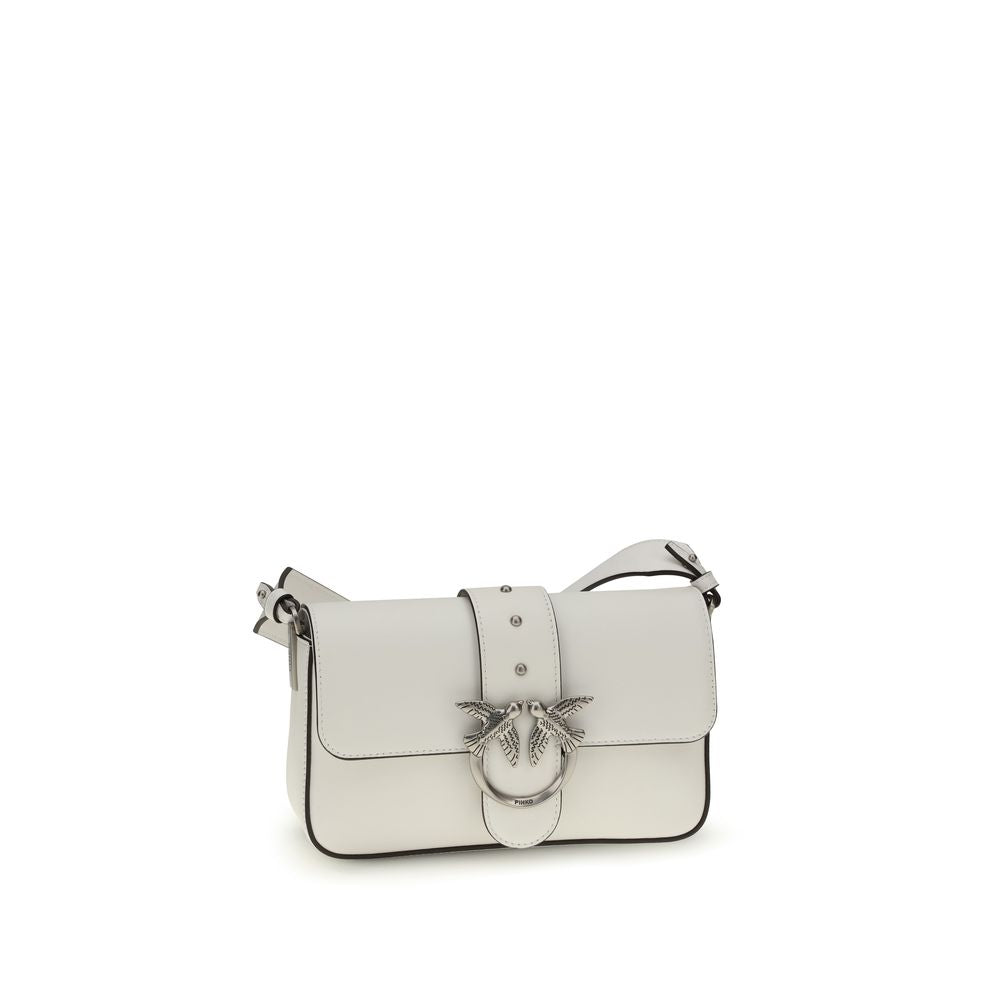 PINKO White Mini Love Shoulder Bag