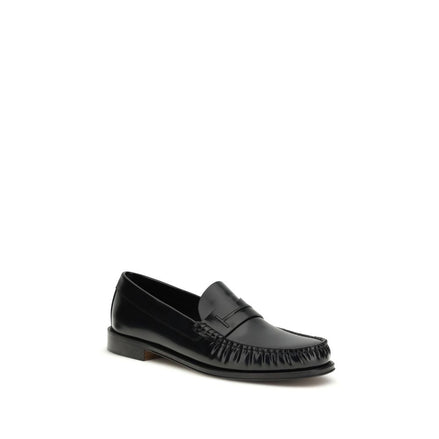 Tom Ford Black Calf Leather Slip-On Loafers