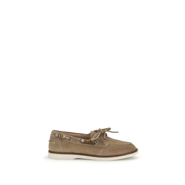 PINKO Beige Grace Suede Loafers