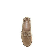 PINKO Beige Grace Suede Loafers