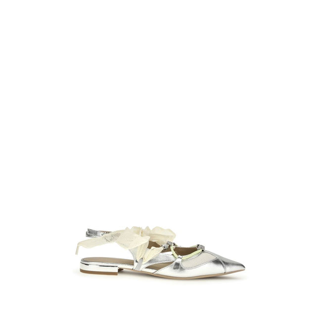 PINKO Silver Gianira Ballet Flats