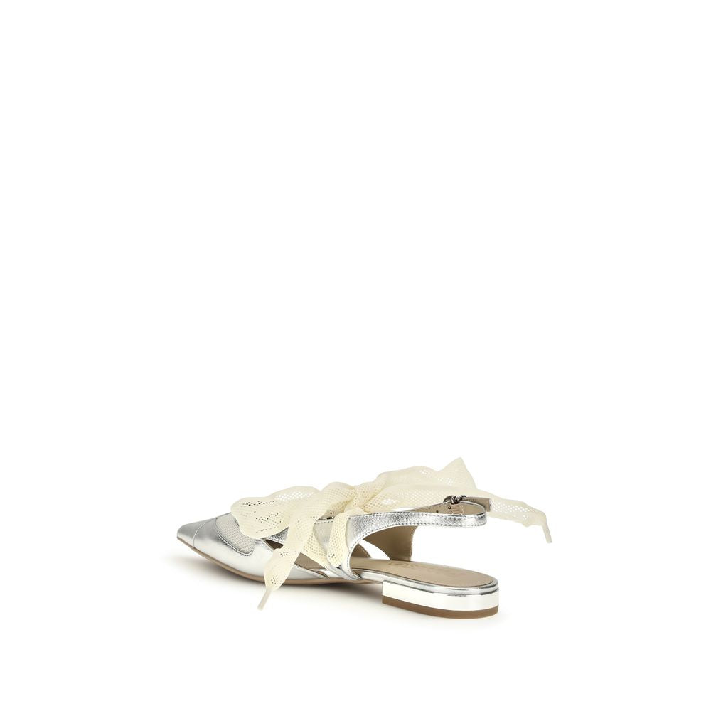PINKO Silver Gianira Ballet Flats