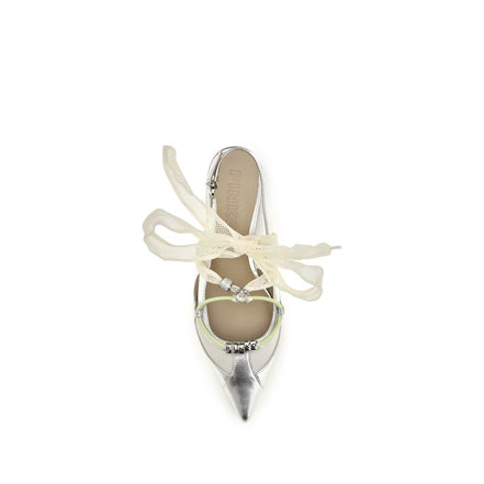 PINKO Silver Gianira Ballet Flats