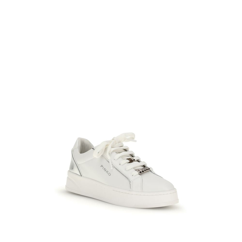 PINKO White Iris Low Top Sneakers