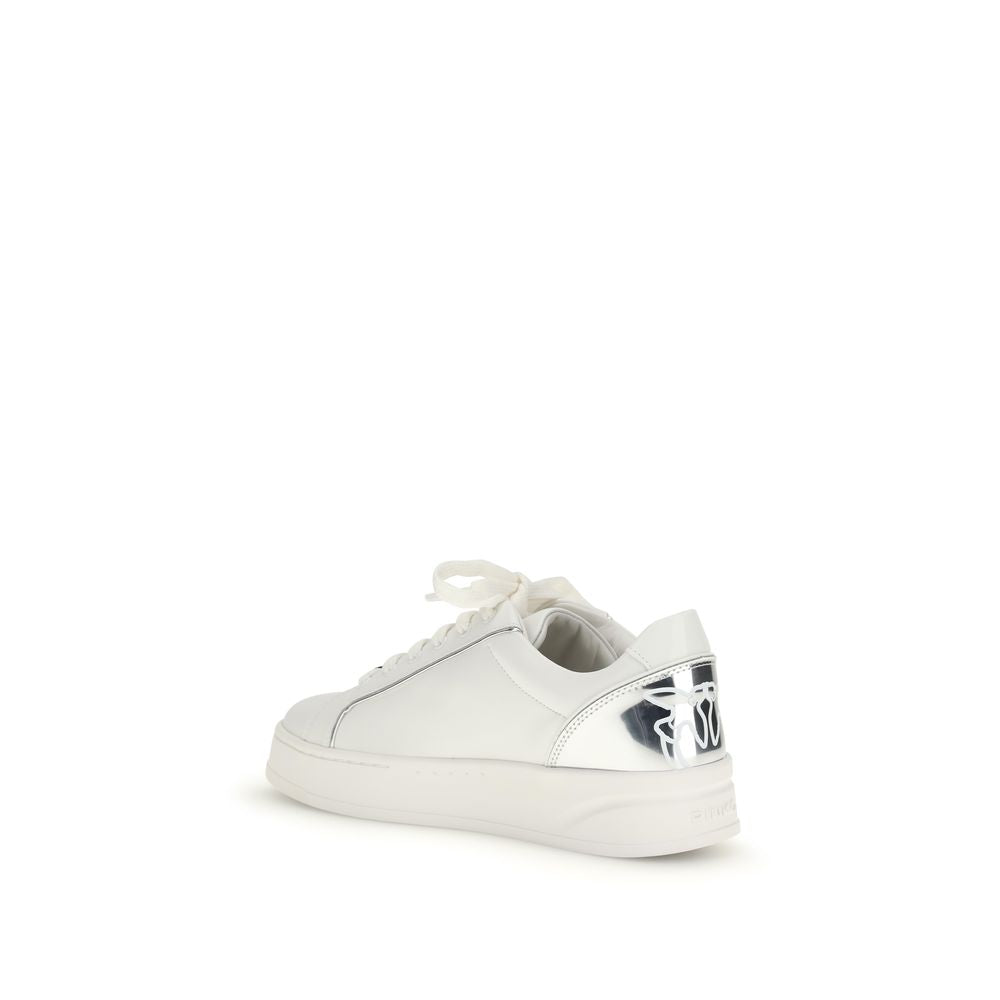 PINKO White Iris Low Top Sneakers