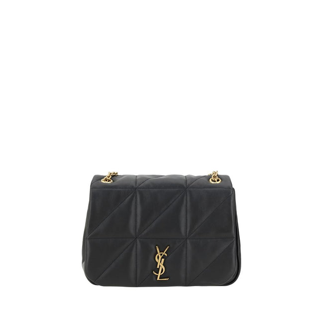 Borsa a tracolla Saint Laurent in pelle di vitello nera Bos Taurus