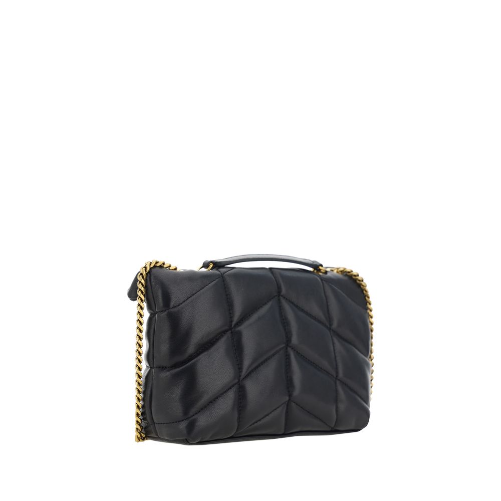 Sac à bandoulière Saint Laurent en agneau noir Ovis Aries Aries