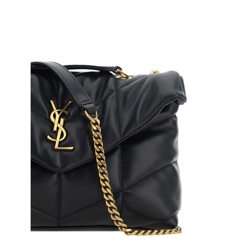 Sac à bandoulière Saint Laurent en agneau noir Ovis Aries Aries