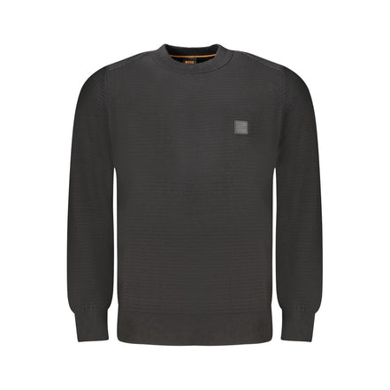 Hugo Boss Black Cotton Men Sweater