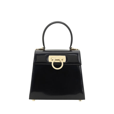 Ferragamo Black Calf Leather Handbag