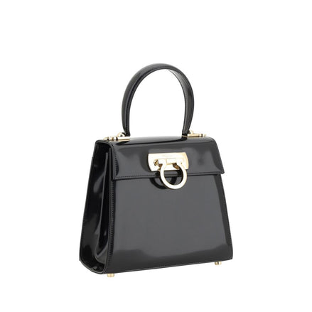 Sac à main Ferragamo en cuir de veau noir