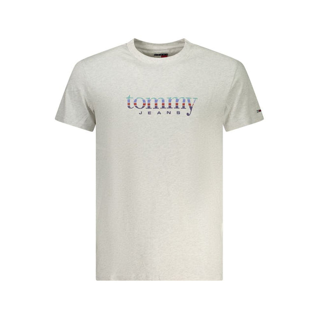 T-shirt da uomo Tommy Hilfiger in cotone grigio