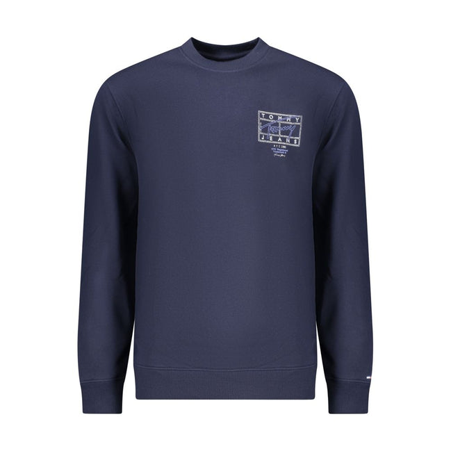 Felpa da uomo Tommy Hilfiger in cotone blu