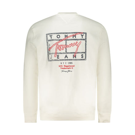 Felpa da uomo Tommy Hilfiger in cotone bianco