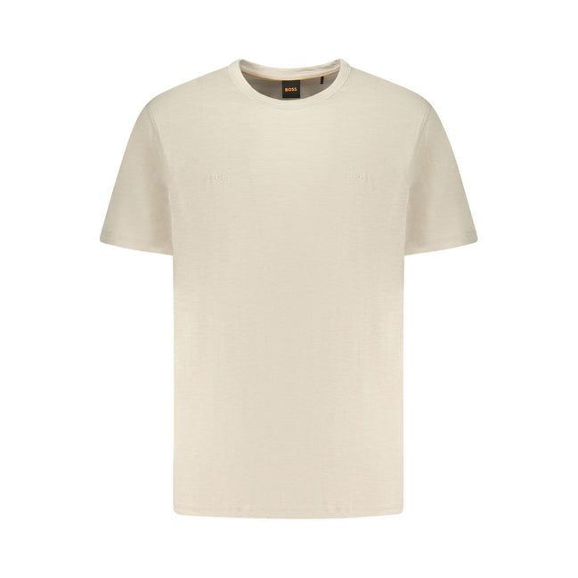 Hugo Boss Beige Cotton T-Shirt