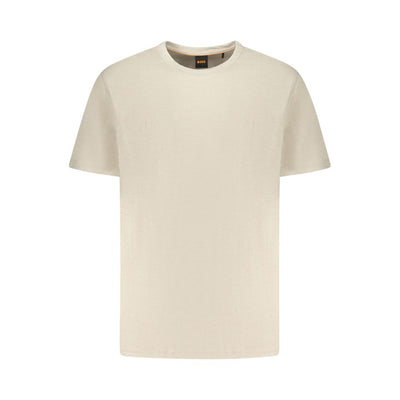 T-shirt da uomo in cotone beige Hugo Boss
